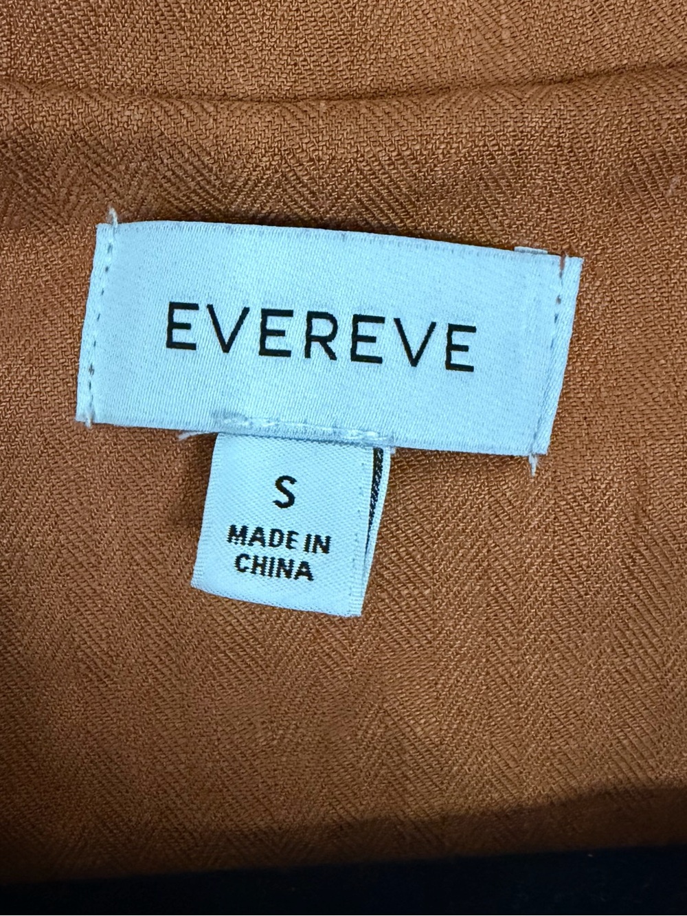 Evereve Linen Blend Blazer Women’s Small Caramel Tan Double Breasted w Pockets - Picture 4 of 11